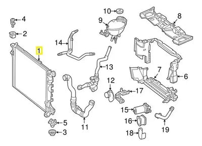 Radiador Enfriamiento Mercedes C350 Cls400 Glk350 09 Al 18