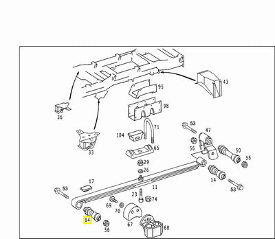 Buje Muelle Suspension Trasera Sprinter W906 Om651 06-17