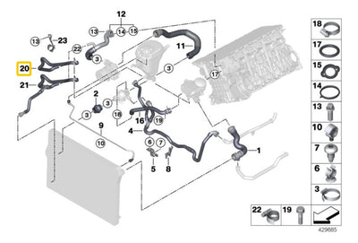 Manguera Motor Enfriador Aceite Bmw F10 F11 N53 528i 530i