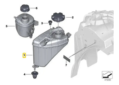 Deposito Anticongelante Enfriamiento Bmw 530i 540i 740i