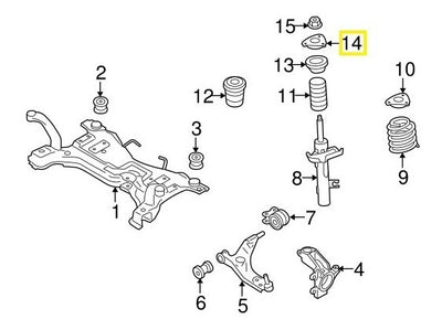 Base Amortiguador Delantero Volvo C30 C70 S40 V50