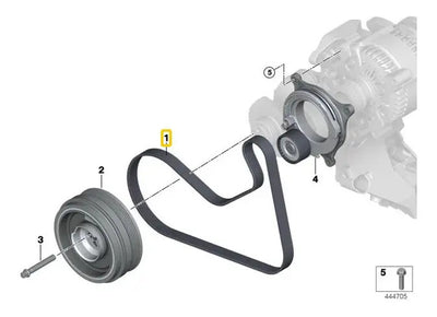 Banda Accesorios Motor Bmw F20 F30 F31 F34 118i 318i