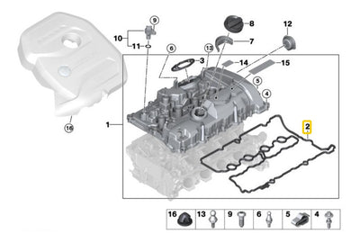 Junta Tapa Punterias Motor Bmw 120i 320i 420i 2.0ix 3.0x