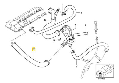Manguera Ventilacio Carter Pcv Bmw 325 X5 Z4 528 X3 328 Z3