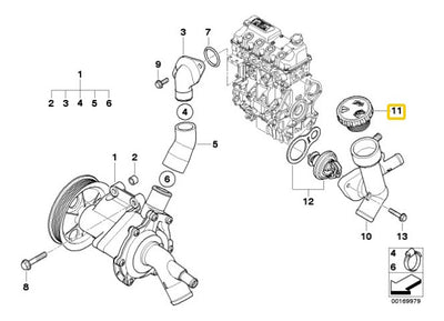 Tapon Radiador Termostato Mini Cooper W10 2002 A 2006