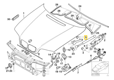 Kit Amortiguadores De Cofre Bmw E46 Serie 3 2000 A 2005