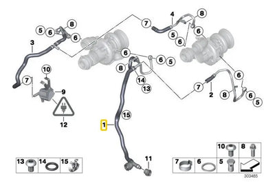 Manguera Enfriamiento Turbo Compresor Bmw E70 X5 2011-2018
