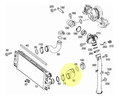 Tubo Flexible Aire Sobrealimentacion Mercedes W906 2006-2009
