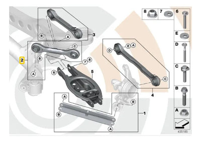 Brazo Control Recto Trasero Bmw E82 E90 120i 135i 325i 330