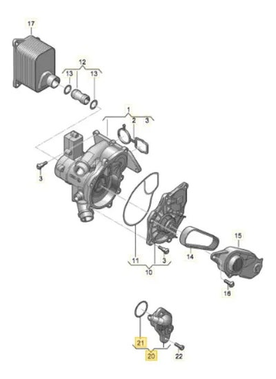Brida Salida De Refrigerante Vw Audi A1 Golf Polo 06k121132
