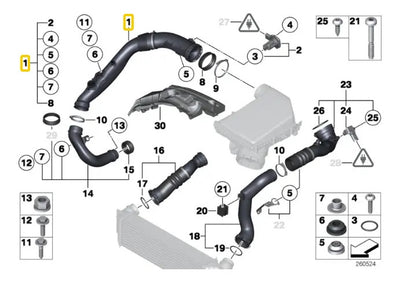 Manguera Entrada Aire Bmw N55 X4 15-18 X5 11-18 X6 12-19