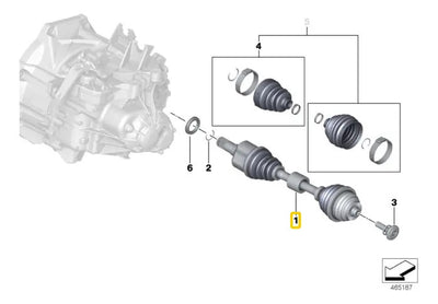 Flecha Homocinetica Delantera Mini Cooper F55 2014 Al 2018