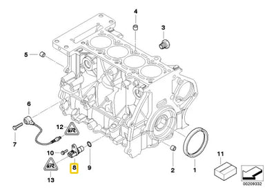 Sensor De Cigueñal Mini Cooper W10 Jcw 2002 Al 2006 1.6l