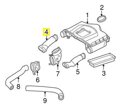 Manguera Entrada Aire Mercedes E300 2010-2011 E350 2010-2013