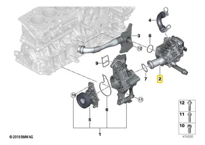 Termostato Enfriamiento Motor Bmw B58 M140i 340i X3 X4 3.0l