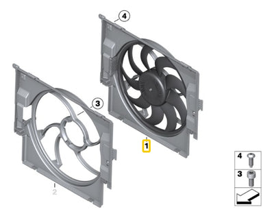 Motoventilador Enfriamiento Motor 400w Bmw 520i 2014-2016