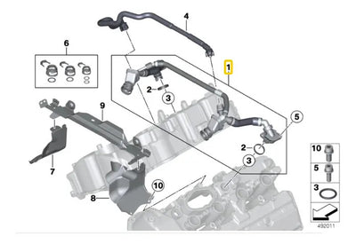 Manguera Ventilacion De Carter Pcv Bmw X6 2015 Al 2019