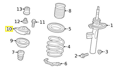 Base Amortiguador Delant Mercedes Cla180 Cla200 Cla250 19-23