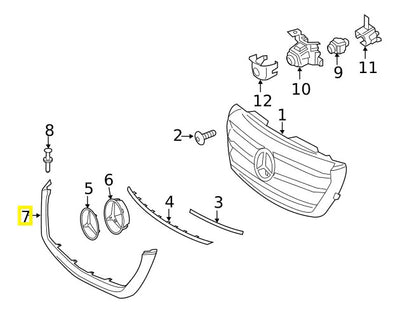 Moldura Inferior Defensa Delan Sprinter W907 W910 18-23 2.0l