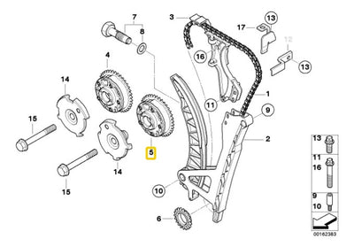 Engrane Arbol Levas Admision Vvt Bmw 120i N46n 2008 A 2012