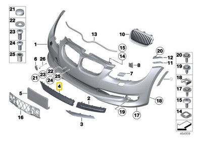 Parrilla Infer Central Delantero Bmw 325i 330i 335i M3 06-12