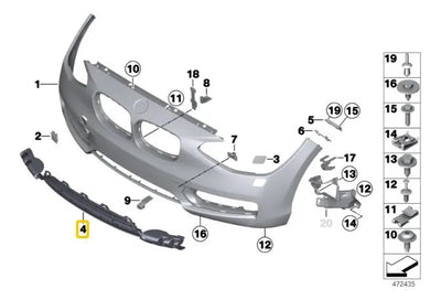 Parrilla Inferior Delantero Bmw Serie 1 F20 F21 2013 A 2019