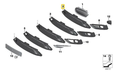 Rejilla Defensa Delantera Bmw F44 220i 235i 240i M2 22-24
