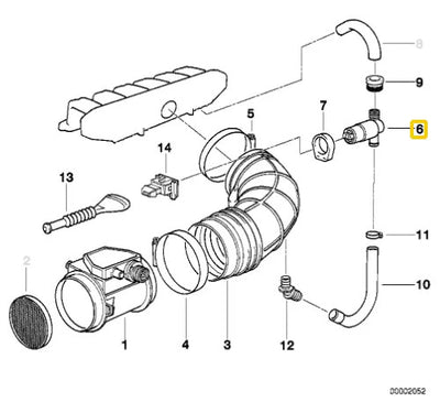 Valvula Control Aire Bmw M54 M52 320i 525i X3 X5 Z3 Z4