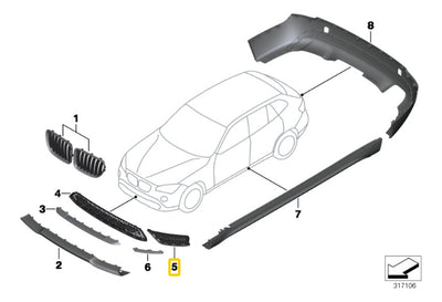 Rejilla De Ventilacion Delantera Abierta Bmw E84 X1 10-16