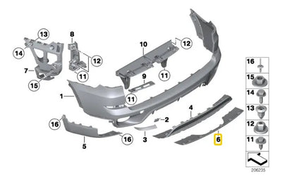 Aleron Spoiler Defensa Trasero Bmw E70 X5 2011 - 2013