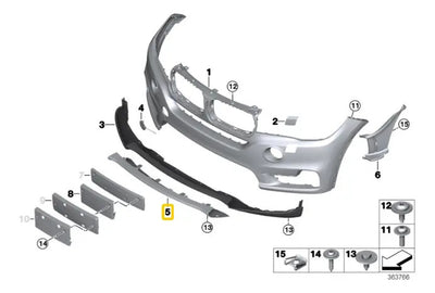 Aleron Defensa Delantero Bmw F15 X5 2014 - 2018