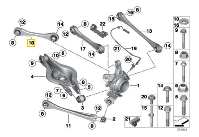 Brazo Superior Trasero Bmw 118i 120i 220i 328i 335i 420i M3