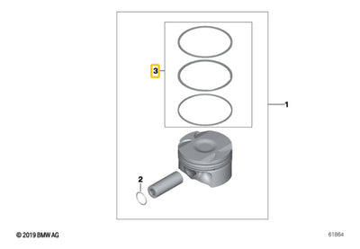 Juego Anillos X Piston Std Serie 3 Z4 E46 E85 3.0 Lt 01 A 07