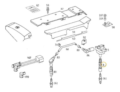 Tubo Protector Bujia Ignicion Mercedes Slk230 2000-2004