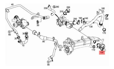 Válvula Control Agua Motor Mercedes A180 A200 A250 B180