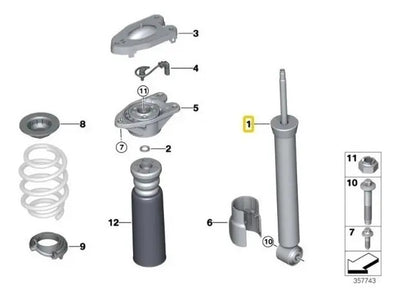 Amortiguador Suspension Trasera Mini Cooper S Jcw Countryman