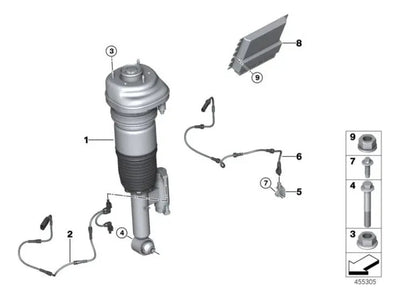 Par Amortiguador Suspens Traser Ads Bmw 740e 740i 750i 15-19