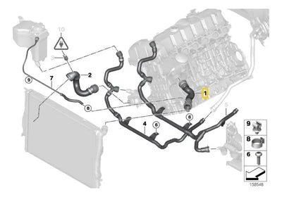 Manguera Superior Radiador Bmw 325i 330i E90 2006-2012