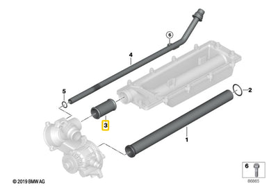 Tubo De Agua Recto Bmw N62 N62n 545i 550i 650i 740i 750i