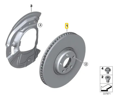 Disco Ventilado Delantero Bmw X5 2006-2013 E70 E71 F15 F16
