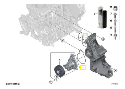 Juntas Bomba Agua Enfriamiento Motor Bmw B38 118 2018 2019