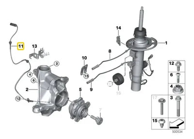 Sensor Abs Delantero Bmw X3 X4 2018-2018 G01 G02 34526895657