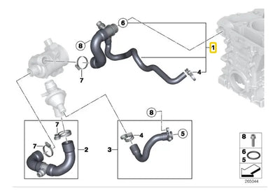 Manguera Enfriamiento A Cabeza Termostato Bmw X1 Z4 520i