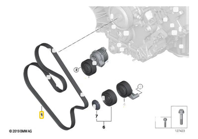Banda Accesorios Motor Bmw N62n X5 2007 Al 2012