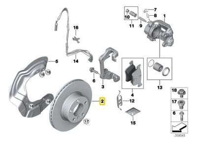 Disco Freno Delantero 330mm Bmw 118i 120i 325i 330i M3 X1