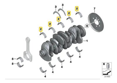 Metales Bancada Estandar 45mm Bmw N13 118i 2012 1.6l