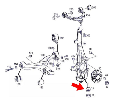 Rotula Inf Delanter Mercedes W166 Gle350 Gle400 Gle500 Gle63