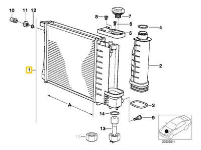 Radiador Con Deposito Anticongelante Bmw Z3 1995 A 2000