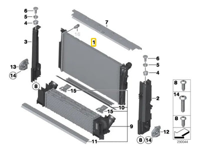 Radiador Principal Agua Bmw 118i 2013 2014 2015 N13