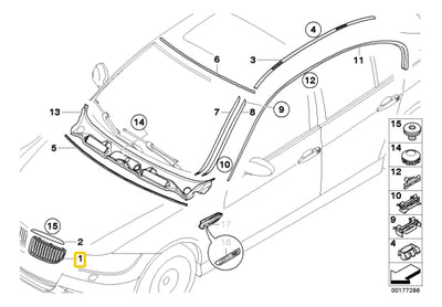 Parrilla Riñoneras Bmw Serie 3 E90 Style M3 Brazos Dobles